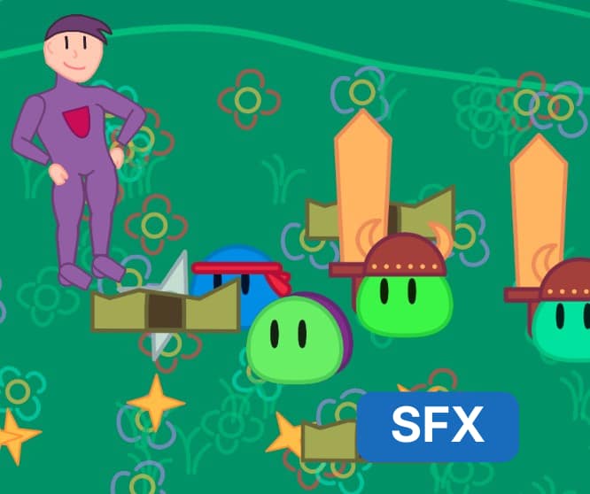 Original game sound effects designed for Boredoom-Man during a Game Jam.
